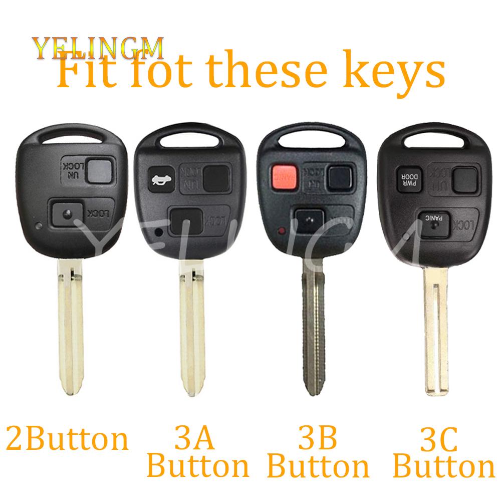 2/3 Кнопки Новый Золотой ТПУ Чехол Обложка Брелок Для Toyota Fj Cruiser Land 2008-2014 Yaris Echo Для Lexus Es Gs Ls Is Rx Sc Lx Rx400H