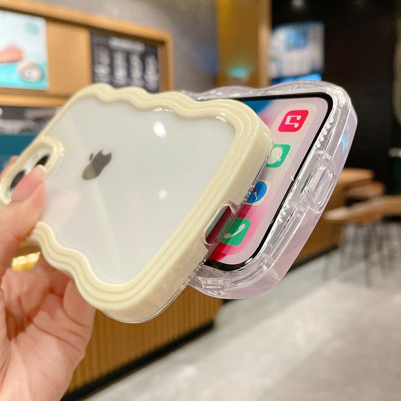 Милый прозрачный чехол-бампер с фигурной волной для Iphone 13 11 12 14 Plus Pro Max Xs Xr X противоударный прозрачный мягкий эстетический чехол Coque