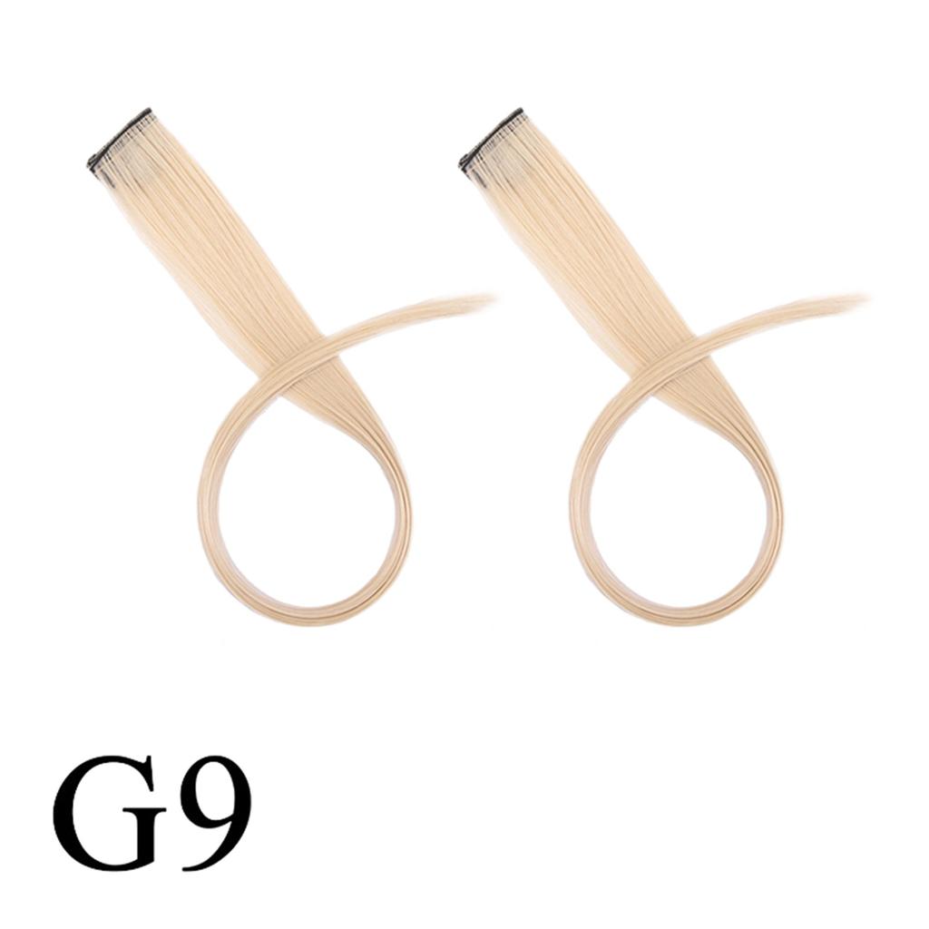 2 шт. цветные накладные волосы на клипсе 20 дюймов, прямые разноцветные волосы, аксессуары для наращивания волос для девочек, женщин, подарок, вечеринка, парик, шт.