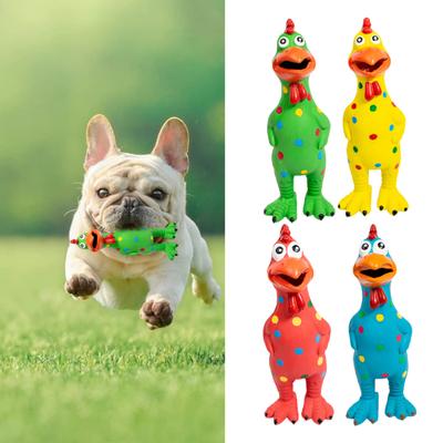 Игрушка для домашней собаки Пищащая курица Игрушка со звуком сжатия Собака Латексная Игрушка для жевания и дрессировки Товары для домашних животных