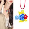 Fish Pendant Necklace Delicate Glaze Necklace Adjustable Necklace Comfortable Neck Jewelry Suitable for Daily Party