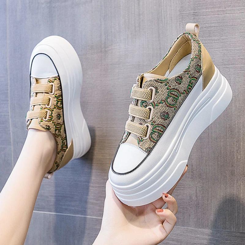 Спортивная женская обувь корейские спортивные высокие на платформе тенденции 2024 кроссовки обувь для женщин удобные и элегантные качественные AH