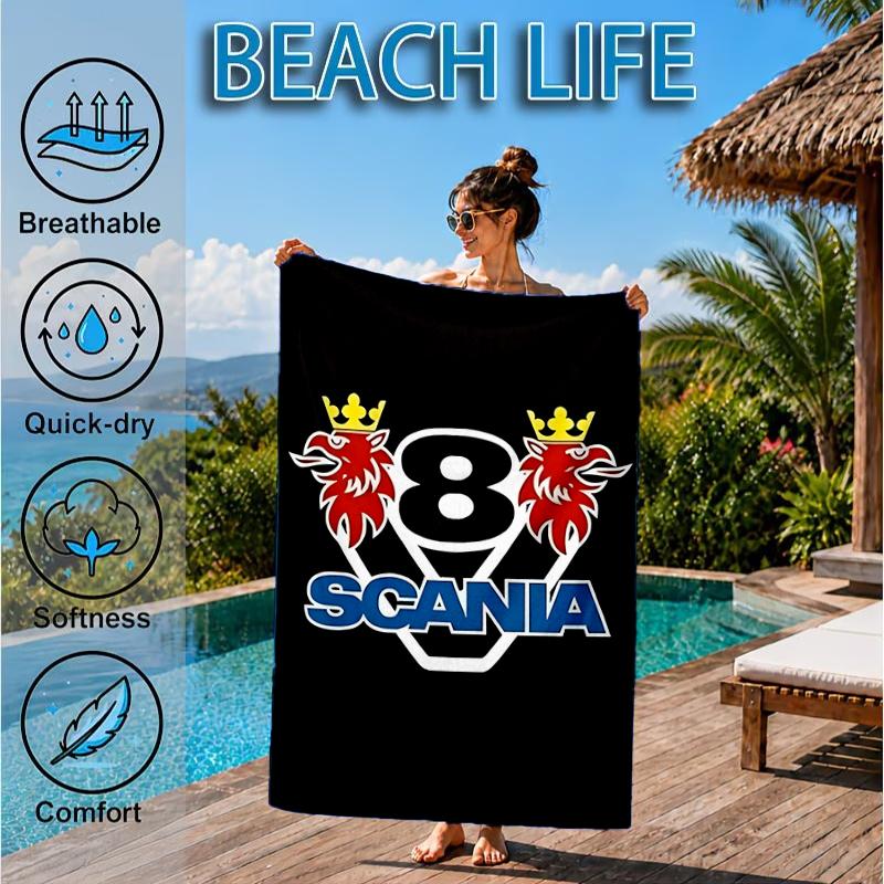 Sca-nia Lion's Strength Beach Towel, Microfiber Beach Towel, Perfect For Pool, Beach, Travel, Home Decor Beach Party Fan gifts