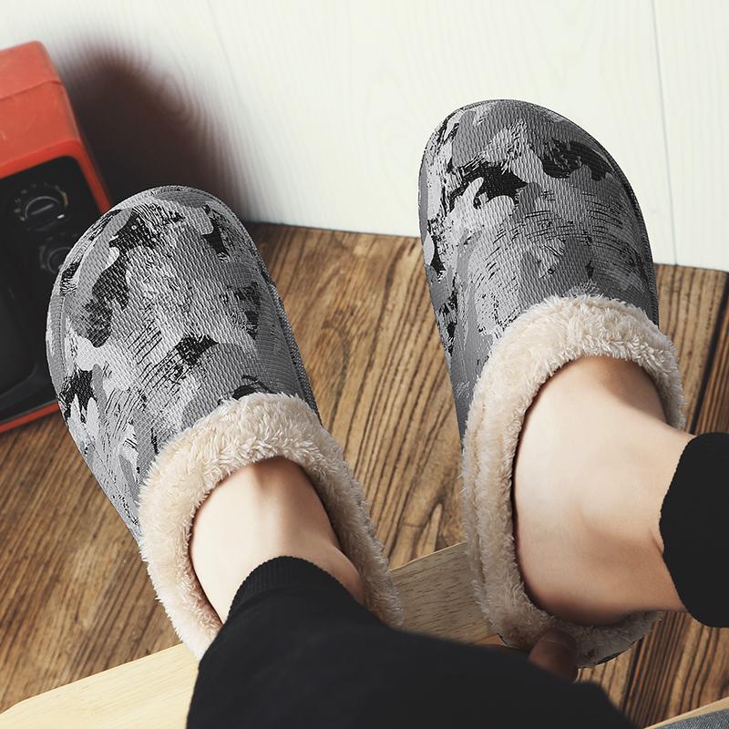 Men Cotton Slipper Winter New Thick-soled EVA Soft Bottom Waterproof Detachable Non-slip Unisex Female Home Fashion Cheap 45