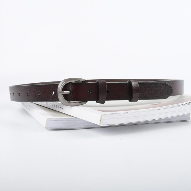 Женский ремень из коровьей кожи для женщин, классический, простой, повседневный, для брюк, джинсов, высококачественный женский ремень