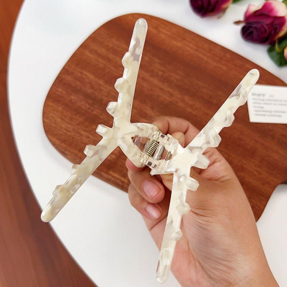 Однотонный Свежий Ацетат Заколка-краб для волос Простая Заколка-краб Милая Клипса-кросс Акула Женская