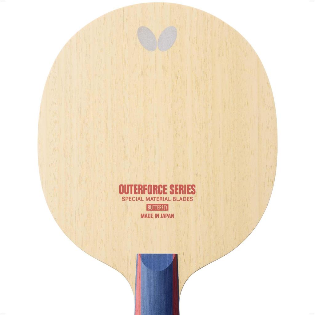 Butterfly Outerforce CAF CS Blade Professional Table Tennis Blade Control Assist Fiber Blade Perfect for Traditional or Reverse Backhand Penhold