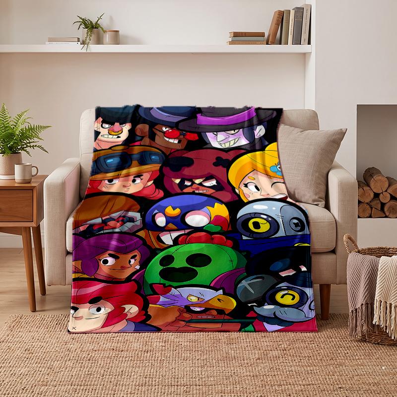 Brawl Stars Soft Warm Flannel Blankets Comfortable Blanket for Home Decoration Gifting