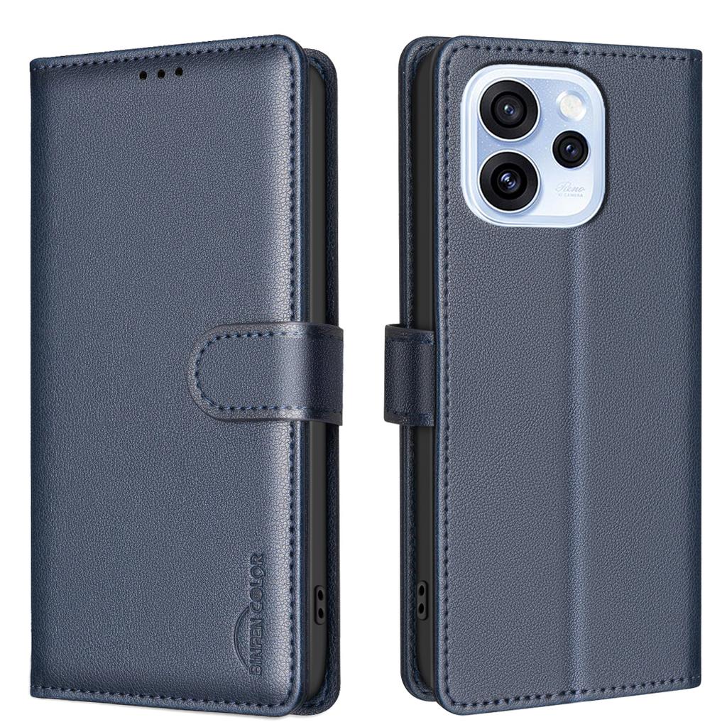 For Oppo Reno15 F 5G Leather Case BINFEN COLOR BF32 Wallet RFID Blocking Phone Cover