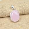 Pink Chalcedony Gemstone 925 Solid Silver Handmade Jewelry Women Pendant Valentine's Day Gift