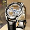 AILANG новые автоматические механические часы со скелетом, мужские корейские модные водонепроницаемые мужские механические часы