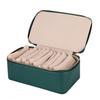 Travel Jewelry Box Large Capacity Zipper Closure Waterproof Hard Shell Soft Lining Rings Earrings Storage Organizer