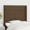 VidaXL Headboard with Ears Dark Brown 83x16x118-128 Cm Fabric3119557