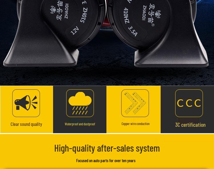 Compatible with ORA White Cat, Black Cat, Haomao GT iQ New Energy; Easy Installation Car Snail Horn.