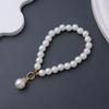 Faux Pearl Material Beaded Phone Lanyards Simple Beaded Design Key Ring Pendants  Car Key Accessory