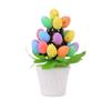 Mini Artificial Easter Eggs Potted Colorful Painted Foam Egg Ornament  Holiday Festival Ornaments