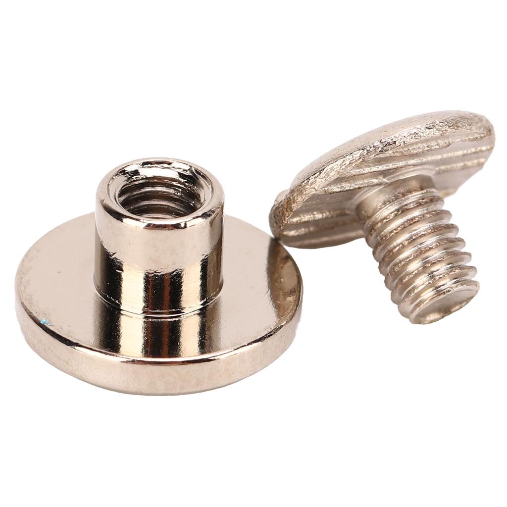 200 Sets Metal Chicago Binding Screws Electroplated Brass Arc Surface Round Flat Head Leather DIY