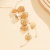 Exaggerated Ginkgo Leaf Tassel Necklace Elegant Jewelry Set Punk Ginkgo Leaf Tassel Earrings  Women