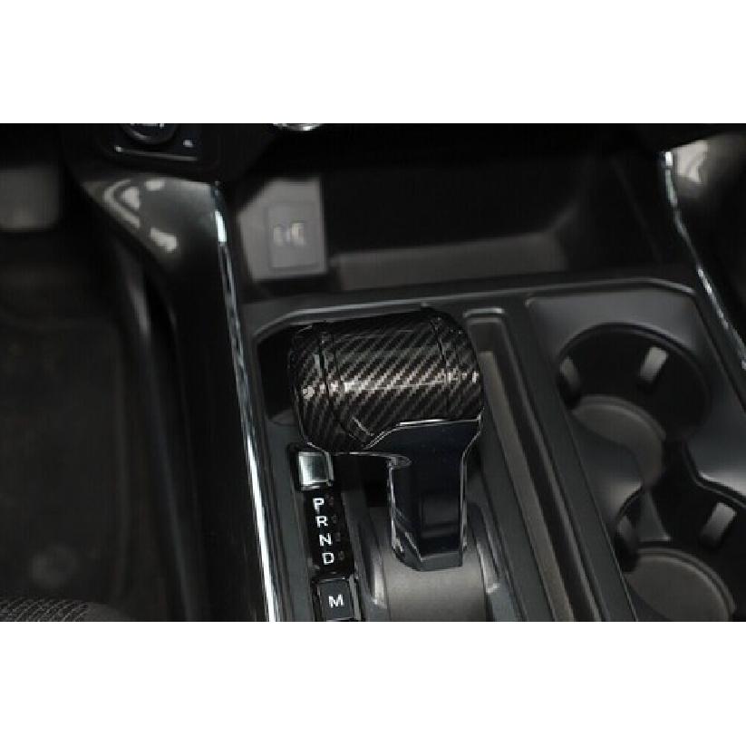 Carbon Fiber Gear Shift Head Knob Cover Trim Accessories For Ford F150 -
