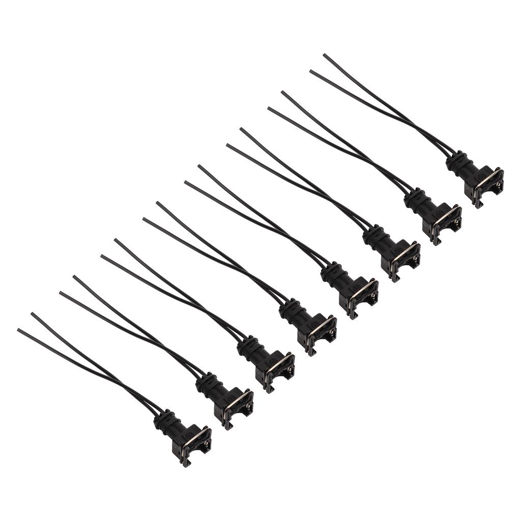 Fuel Injector Connector, Wiring Plugs, Cut Clips, 1 8 Splice for Injectors, ABS Material, Wiring Harness, 8 Pieces