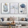 Scandinavian Flower Canvas Art Abstract Painting Print Feather Decoration Picture for Living Room Nordic Home Decor Wall Poster No Frame