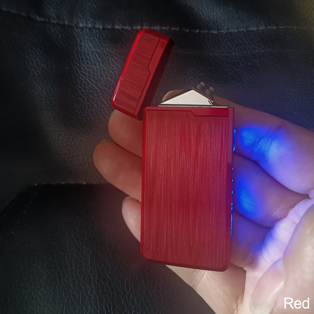 1 шт. Новый ветрозащитный металлический USB-зажигалка-фонарик, реактивная двойная плазменная дуговая зажигалка, газовая электрическая, перезаряжаемая бутаном, для трубки, сигары