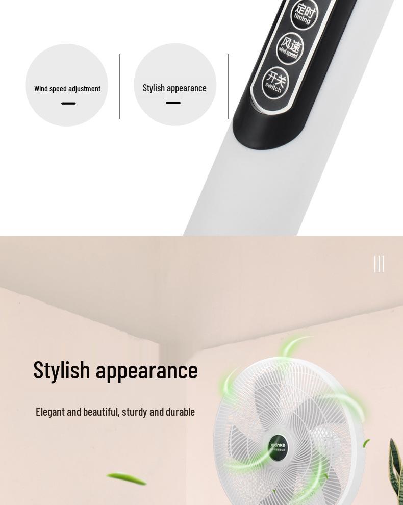 XLANKE Электрический осциллирующий напольный вентилятор с пультом дистанционного управления - Бесшумный вертикальный дизайн для дома