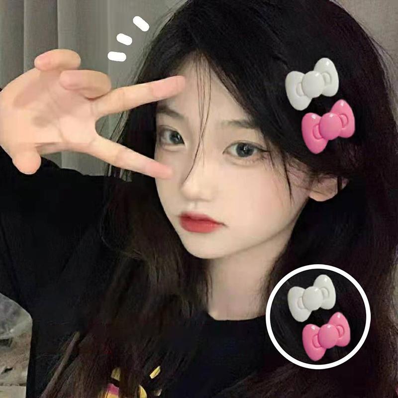 Kawaii Bow Hairpin Аксессуары для волос Милая девушка Сердце Боковая заколка Челка Темперамент Ювелирные изделия
