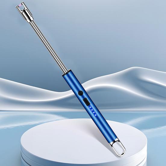 Electric Igniter 360-Degree Flexible Hose Design Portable Windproof Easy Ignition USB Rechargeable Pulse Igniter with Dual Safety Switches CLE