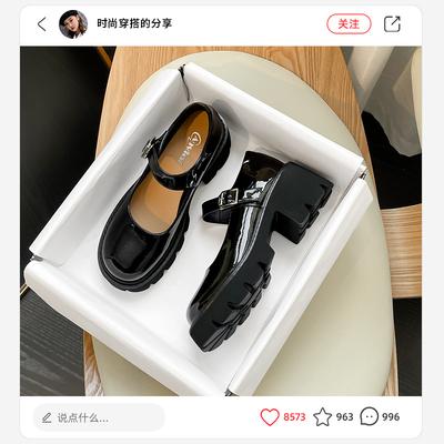 Туфли-лодочки Augustine 2025 лето новая модель толстый каблук французский стиль леди jk британские маленькие кожаные туфли студенческие лоферы