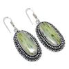 Швейцарский Зеленый Опал Ручной работы Ювелирное изделие из стерлингового серебра 925 Серьга 2,17" A8N94