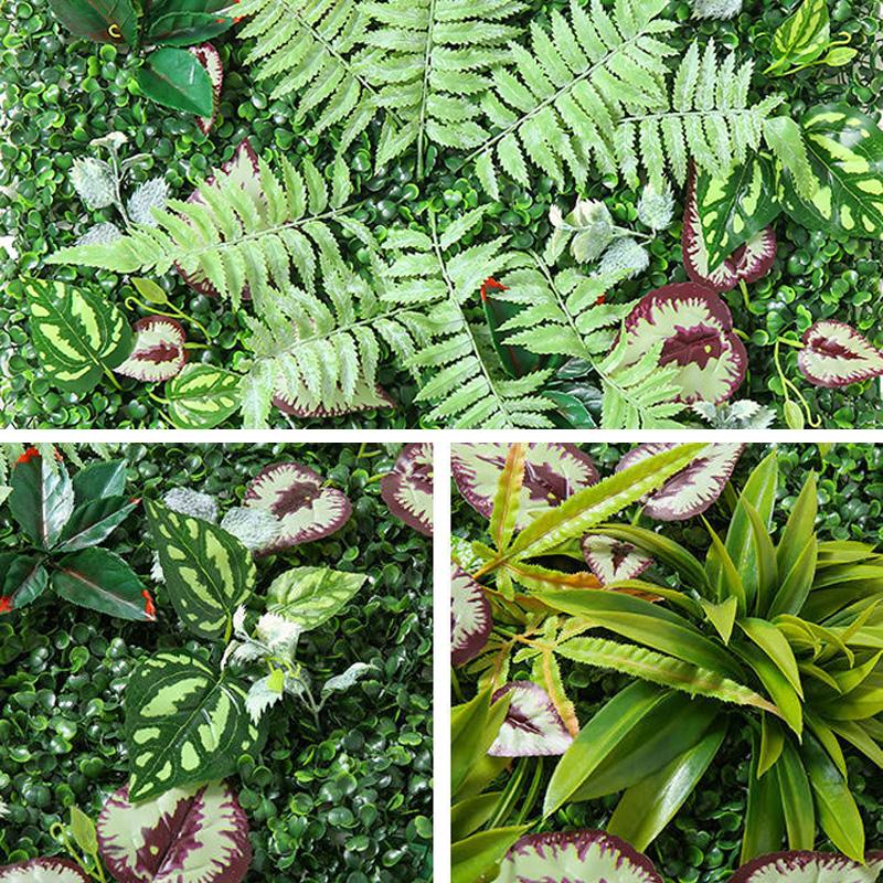 50x50CM Home Decor Lawn Carpet Artificial Plant Wall Panel Flower Wall UV Protection