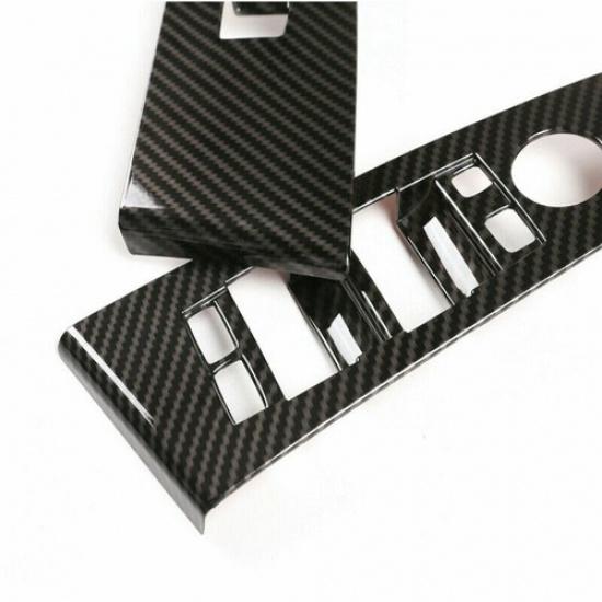 ABS Carbon Window Lift Switch Panel Trim Cover For BMW 5 Series E60 E61 04-06