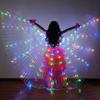 LED Dance Wings For Kids Butterfly Glow Dance Color Fluorescent Show Christmas Belly Dance Wings No Sticks Halloween Stage Wing