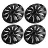 4 Pcs Wheel Hub Cap Full Protection Snap On Scratch Resistant Universal Fit for Any 15 Inches Steel 