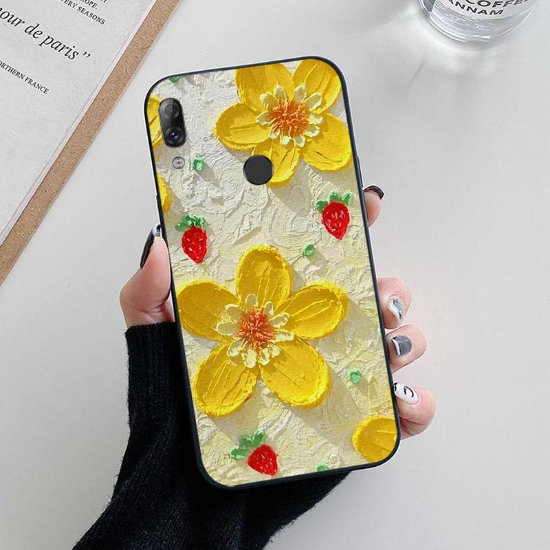 For Lenovo K5 Pro Case Flower Painted Silicone Cases For Lenovo S5 K520 / K5 Play / K5Pro L38041 Phone TPU Cover Fundas K5Play