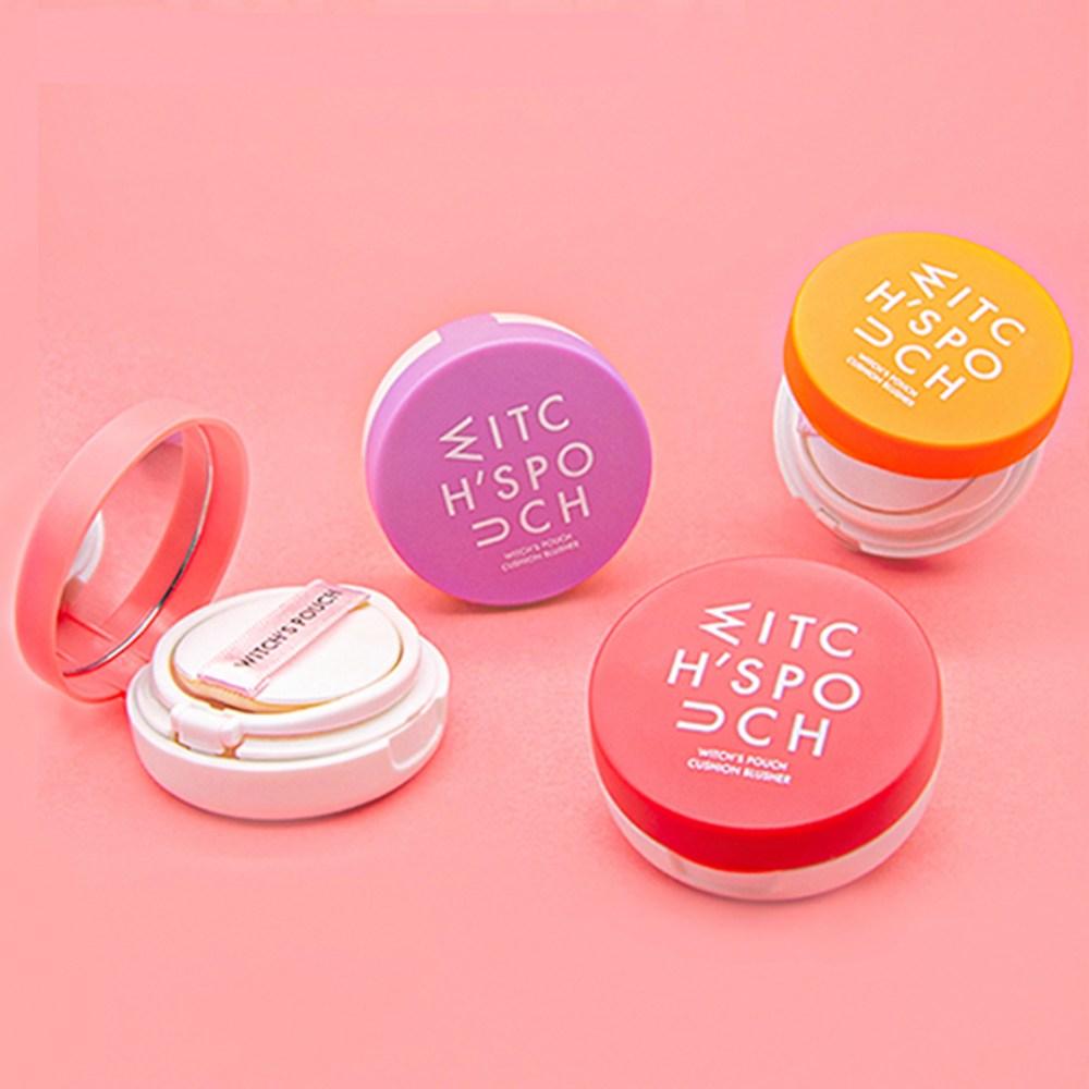 Witch Pouch Juice Moisture Mini Cushion Blusher 2 X 4g, 01. Peach Pink, 01. Peach Pink