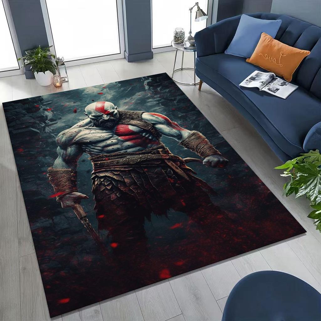 Классика God of War Кратос 3A Игра Игровой ковер для спальни, гостиной, дивана, домашний коврик для двери, декор, большой детский игровой нескользящий коврик для пола