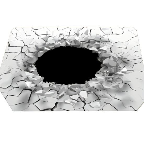 3D Оптическая Иллюзия Напольный Коврик Реалистичная Яма Придверный Коврик для Гостиной и Прихожей Нескользящий Мягкий Подходящий для Домашних Животных Ковер Интерактивный Ковер с Визуальным Эффектом