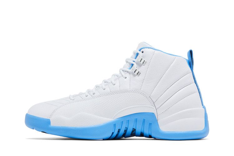 Мужские кроссовки Jordan 12 Retro Melo (2025) Белый/Университетский синий/Металлик серебристый