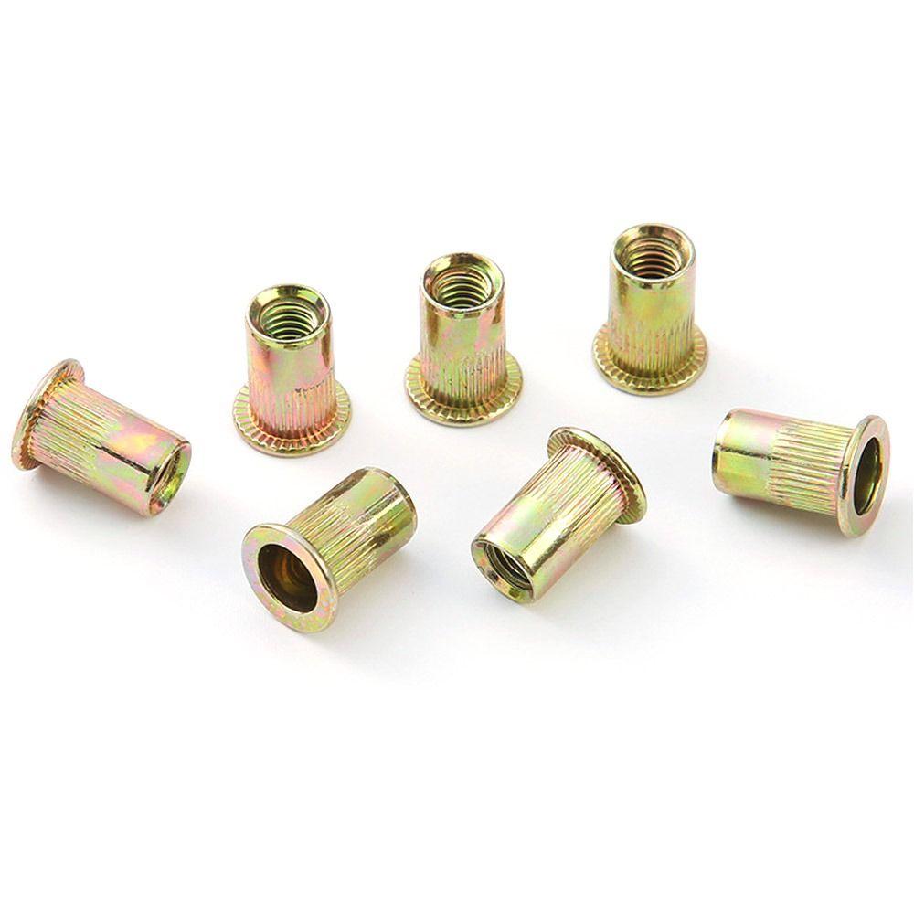 10 шт. заклепка с резьбой из углеродистой стали, заклепочная гайка, вставка, колпачок, заклепка, гайка, плоская головка, заклепочная гайка для дома, сделай сам