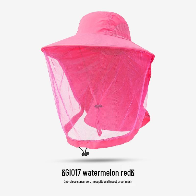 Мужская шляпа с широкими полями и защитой от УФ-лучей для рыбалки с сеткой от насекомых