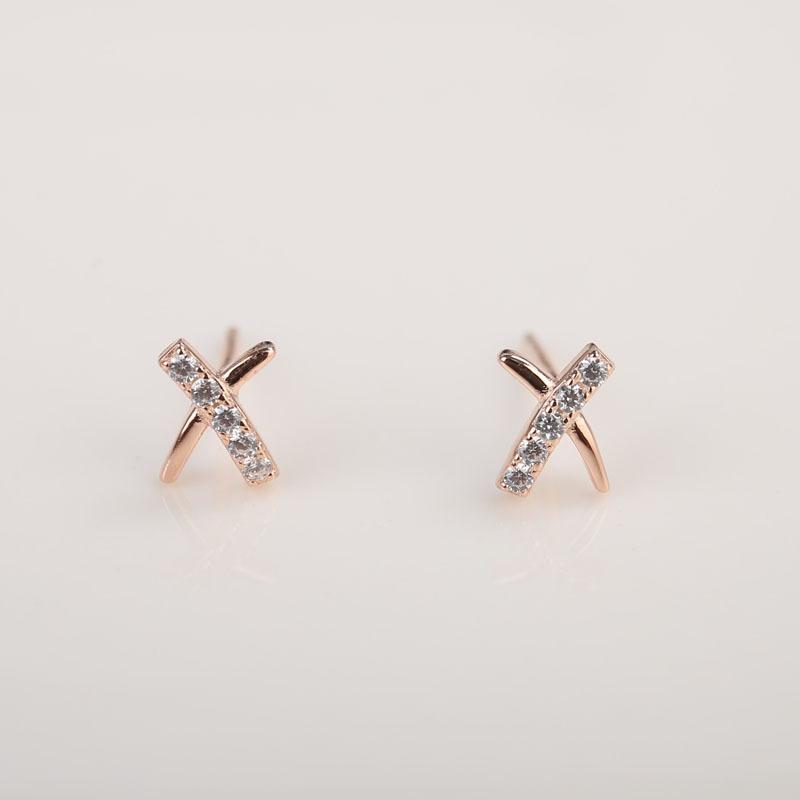 Серьги для женщин в корейском стиле, простые, темпераментные, серьги с буквой X, новые, модные, высококачественные серьги