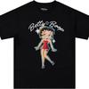 Женская модная футболка Betty Boop, футболка с коротким рукавом Бонни, Марджи и Мэй, винтажная футболка