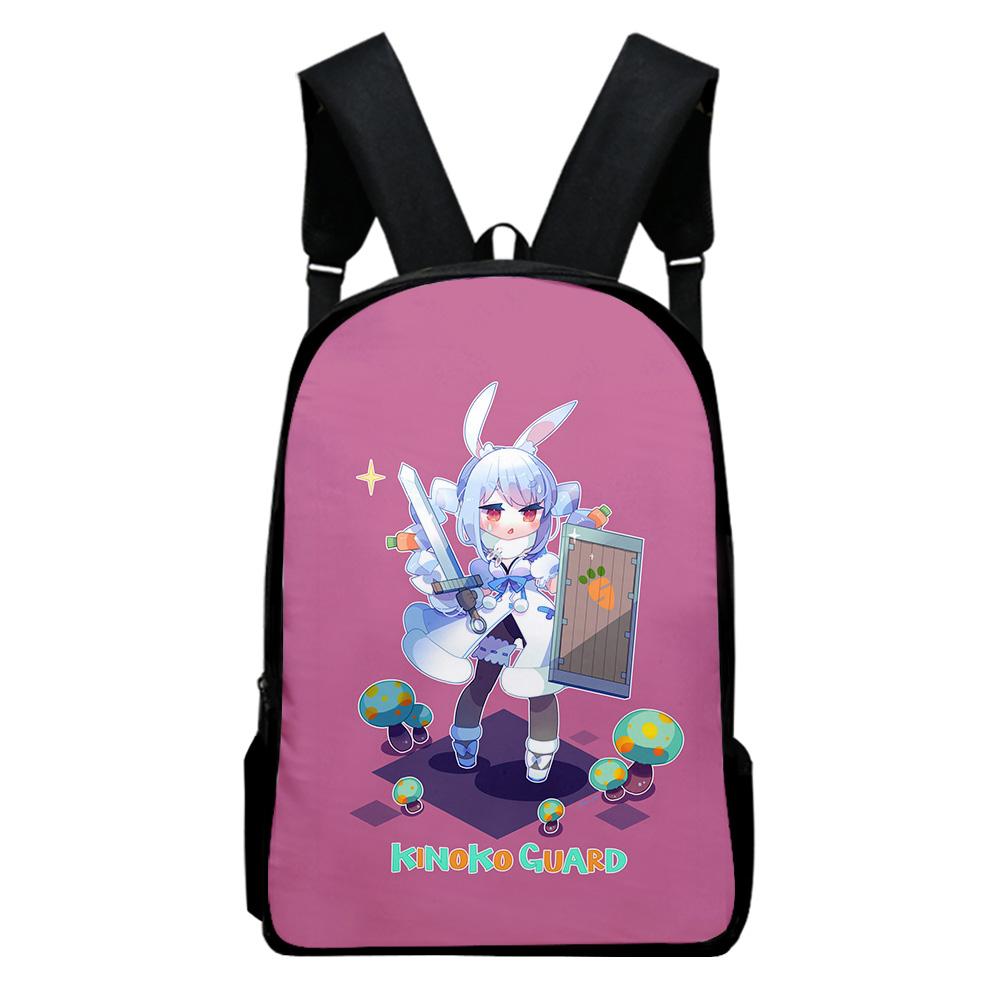 Classic Hololive Usada Pekora Notebook Backpacks pupil School Bags 3D Print Oxford Waterproof Boys/Girls Laptop Backpacks
