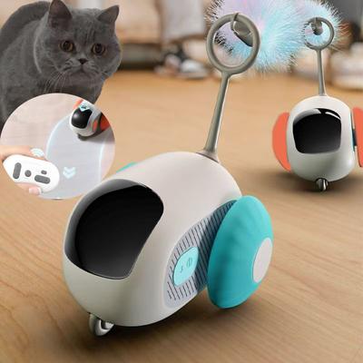 Умная игрушка для кошек, интерактивный пульт дистанционного управления, электромобиль, игрушки, улучшенная версия, перезаряжаемая игра для дрессировки щенков, товары для кошек