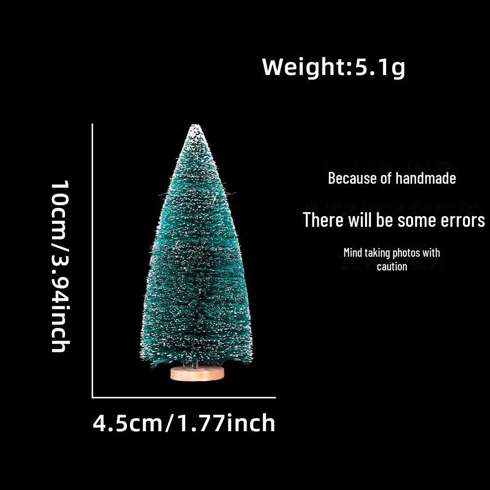 White Mini Christmas Tree Desktop Ornament - Small Christmas Decorations for Window Display