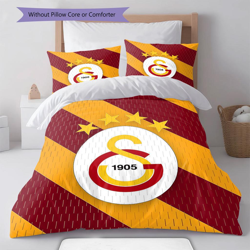 Galatasaray SK Pattern Bedding Home Decoration Birthday Gift ( 1 duvet cover + 2 pillowcase, without core),fan merchandise.