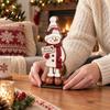 Festive Home Decorations Wooden Christmas Table Sign Santa Claus Elk Snowman Tabletop Decoration Desktop Holiday Party Centerpiece for Office Shelf