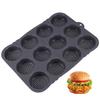 Bread Mold Non-Stick Silicone Hamburger Bun Pan with Mesh Air Hole